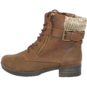 Torrid Boots Faux Leather  Ankle Brown Combat Sweater Hiker